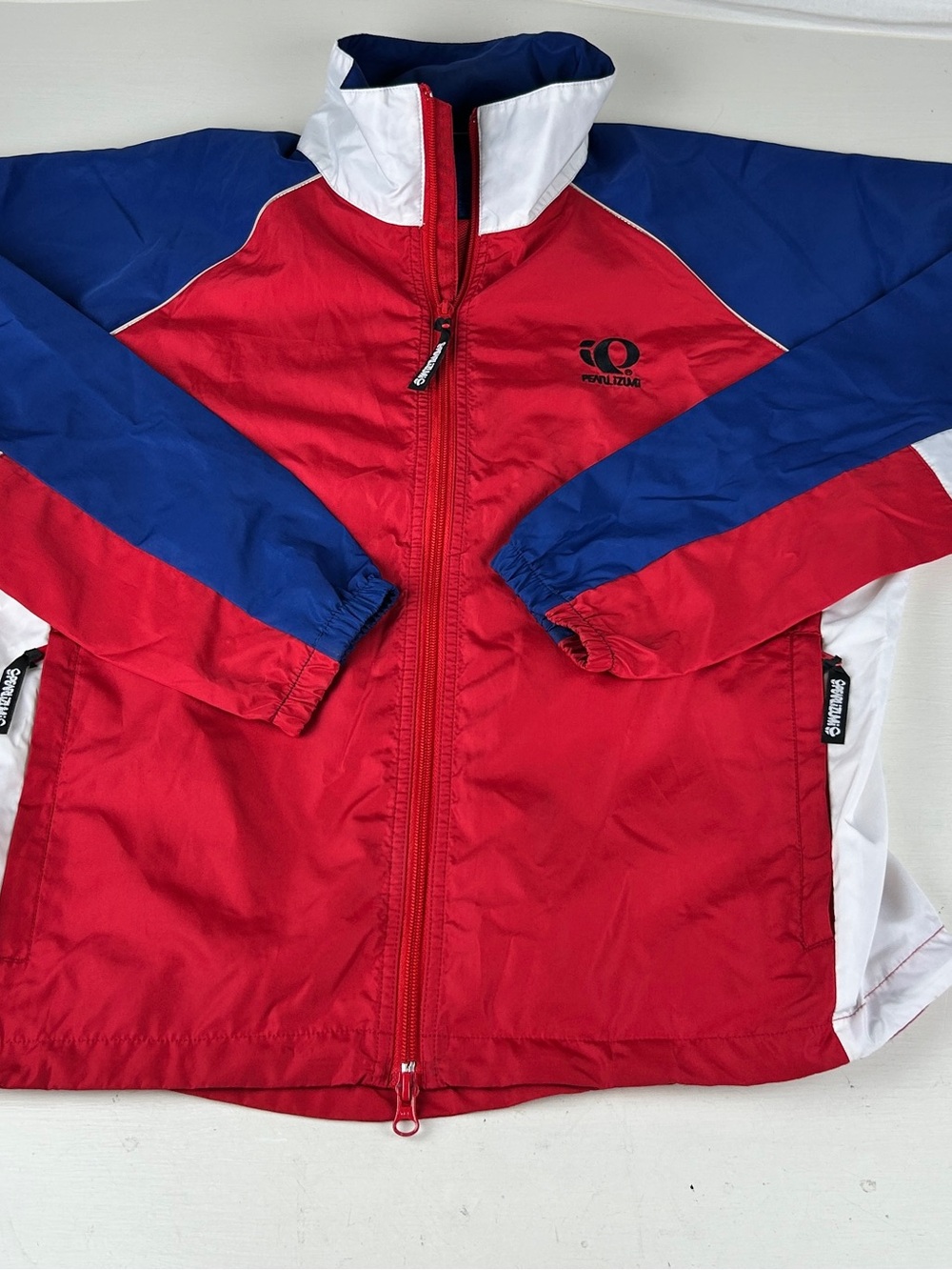Pearl Izumi Men’s Jacket Size Medium Blue Red Color Visibility Reflective
